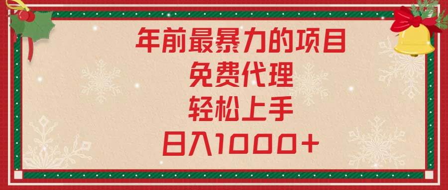 年前最暴力的项目，免费代理，轻松上手，日入1000+插图