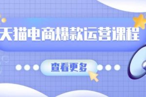 天猫电商爆款运营课程，爆款卖点提炼与流量实操，多套模型全面学习